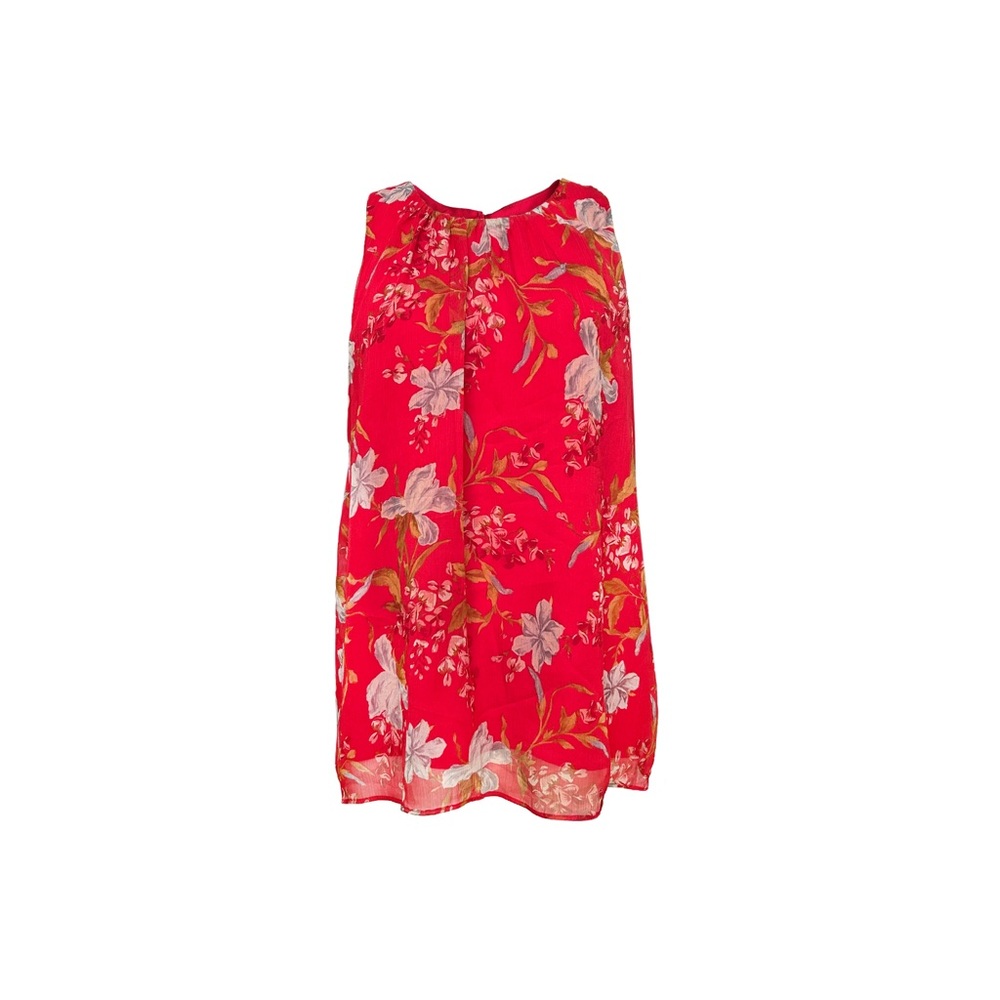 Vince Camuto Floral Keyhole Back Tank Top